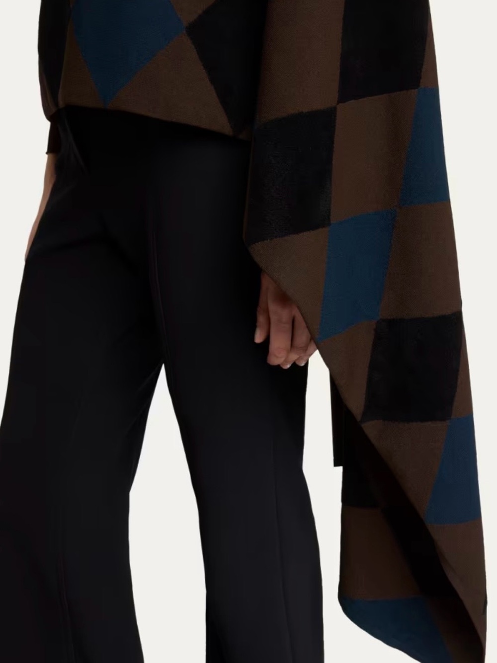 Proenza Schouler Vanne Argyle Cape Sweater NWT MEDIUM - Picture 3 of 10